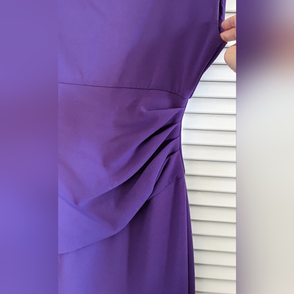 DvF Jori Ruched Sheath Dress in royal purple size 2 - Picture 3 of 14